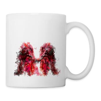gxp woelfe hate monday splatter watercolor red - Mug - white - Right