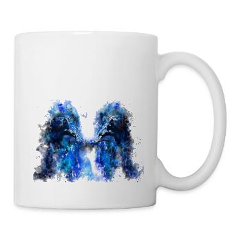 gxp woelfe hate monday splatter watercolor blue - Mug - white - Right