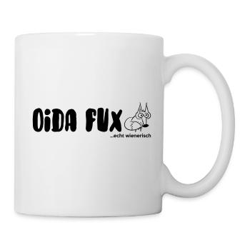 oida fux... echt wienerisch - Tasse - Weiß - Rechts