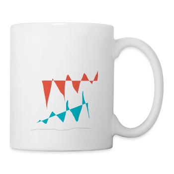 Abstract design distance of the cliffs - Mug - white - Right