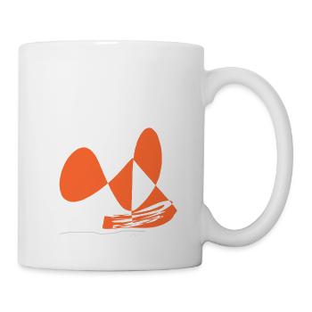 Dessin abstrait de la tomate en fleurs - Mug blanc - blanc - Droite
