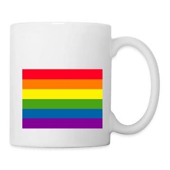 Drapeau de la gay pride - Mug blanc - blanc - Droite