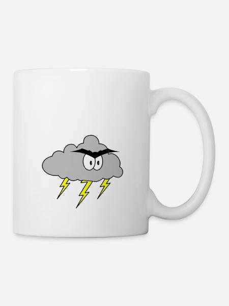 Angry cloud - Mug - white