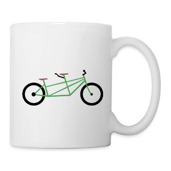Tandem Bike Bicycle - Mug - white - Right