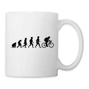 Evolution Fahrrad Radsport Zweirad Sport - Tasse - Weiß - Rechts