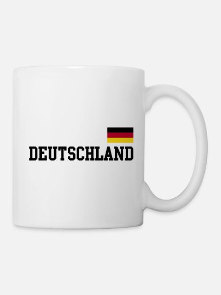 Deutschland Flagge - Germany-BRD-Fahne-Flagge - Tasse - Weiß