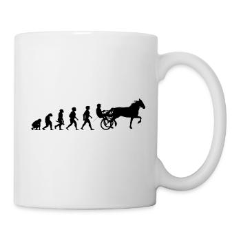 Evolution Trabrennsport Pferderennsport Pferde - Tasse - Weiß - Rechts