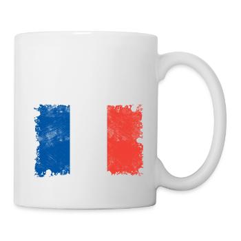 Frankreich flagge, Frankreich, Frankreichfahne - Tasse - Weiß - Rechts