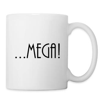 Mega Schwarz - Tasse - Weiß - Rechts