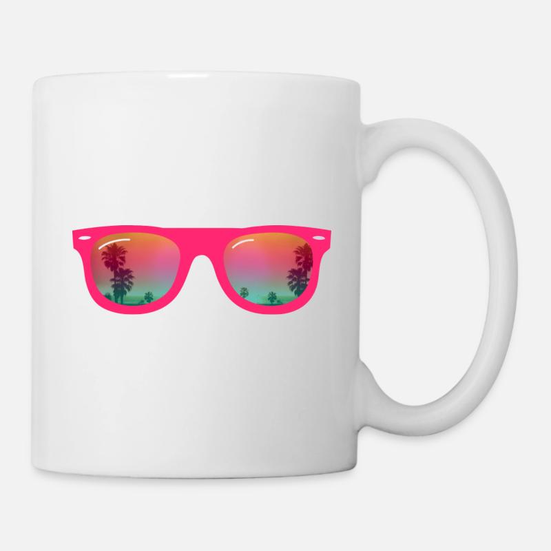 Sommer Sonnenbrille - Tasse - Weiß