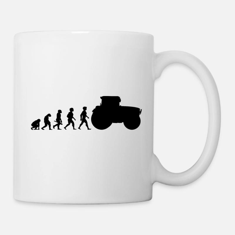 Evolution tracteur tracteur tracteurs - Mug blanc - blanc