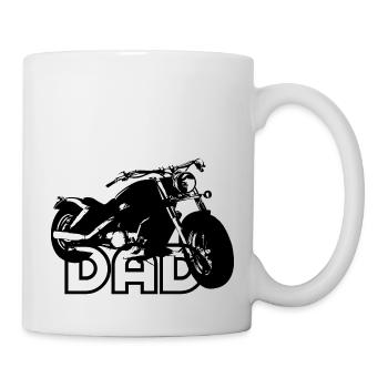 Biker DAD Black Motorcycle - Tasse - Weiß - Rechts