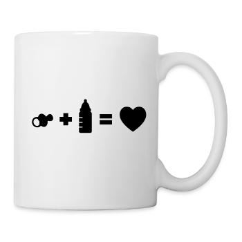 schnuller_flasche_love__f1 - Tasse - Weiß - Rechts