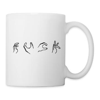 FUCK - Mug blanc - blanc - Droite