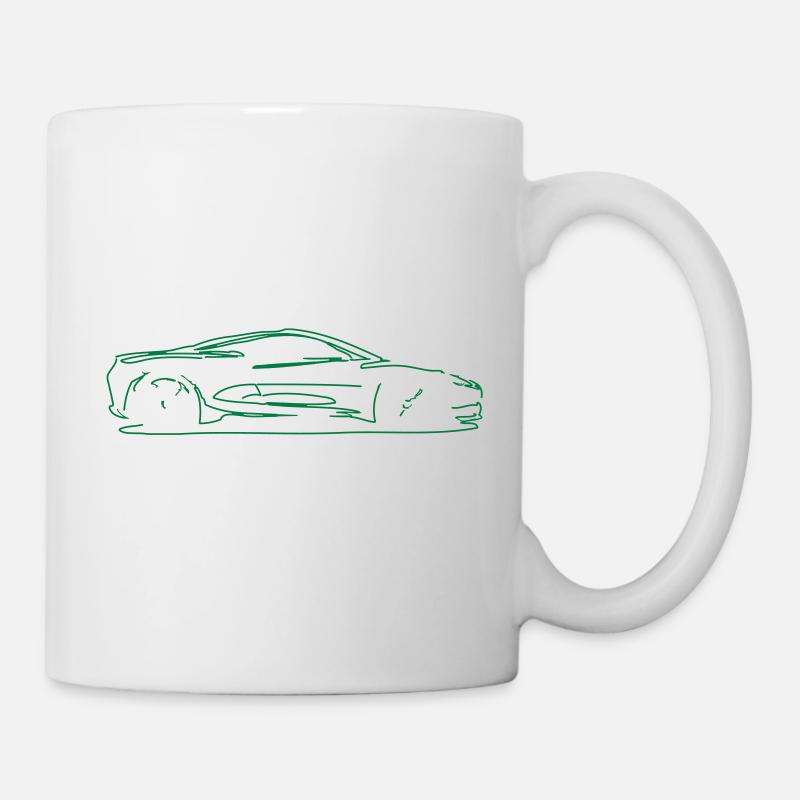 car sketch - Mug blanc - blanc