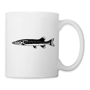 Hecht - Tasse - Weiß - Rechts