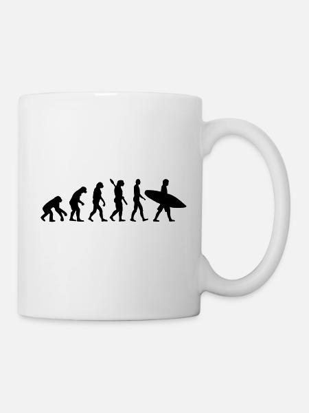 Evolution surfing - Mug - white