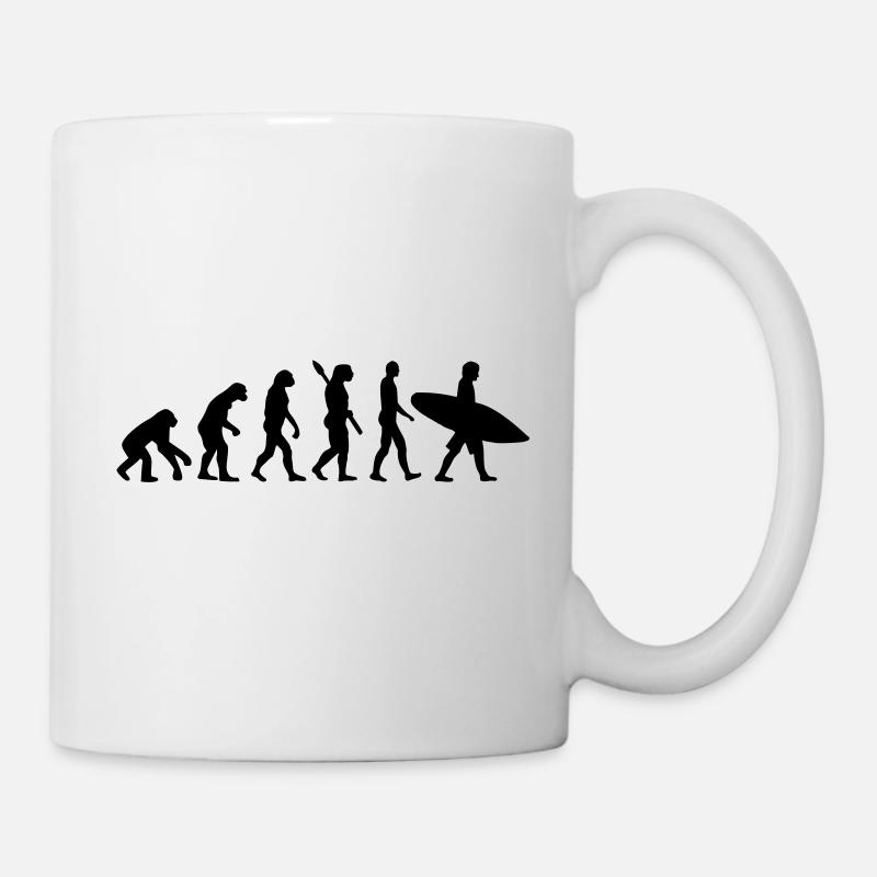 Evolution surfing - Mug - white