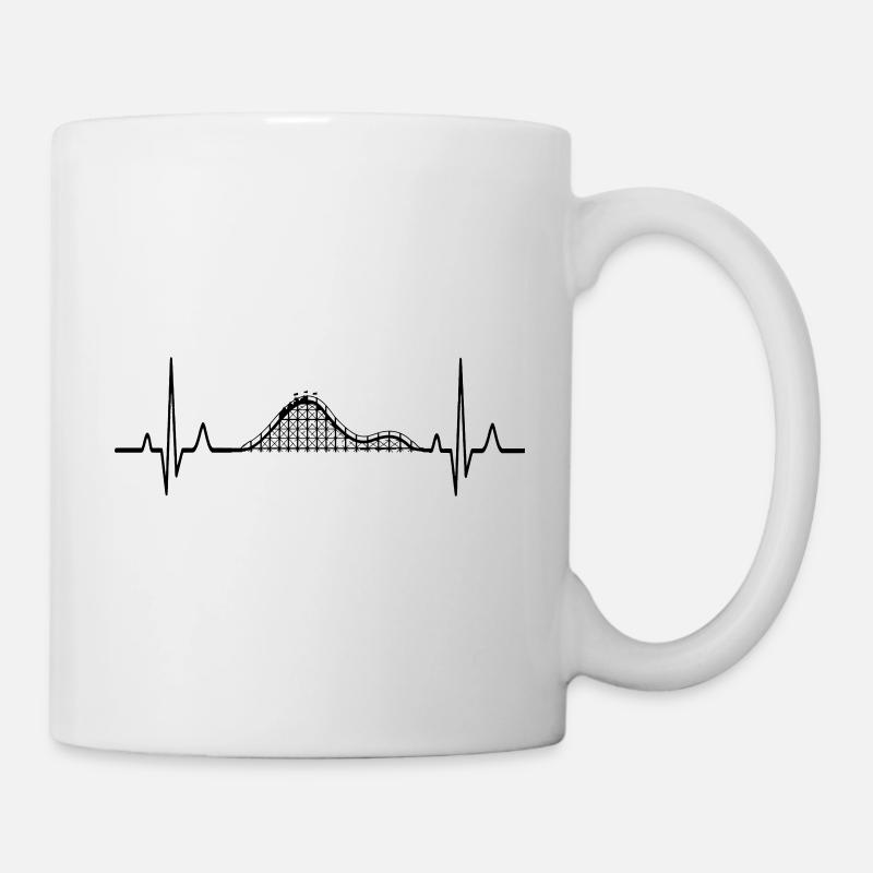 Roller coaster / heartbeat - gift idea - Mug - white