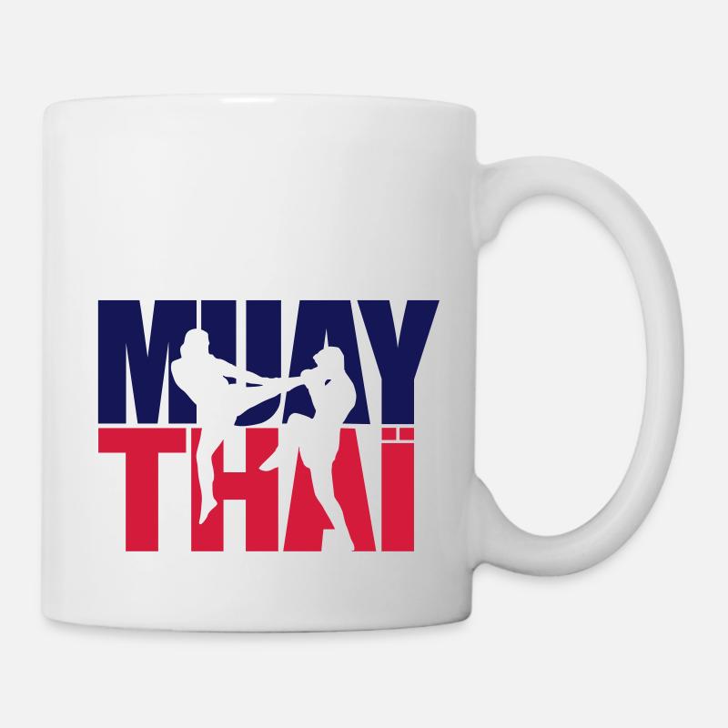 Muay thai logo - Tasse - Weiß