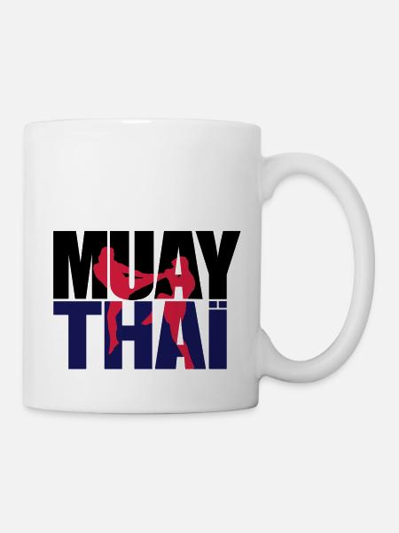 Muay thai logo full Boxe thailandaise - Mug blanc - blanc