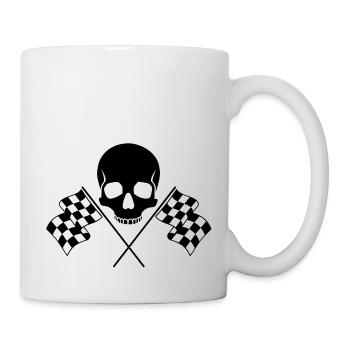 Skull Checkered Flags - Mug - white - Right