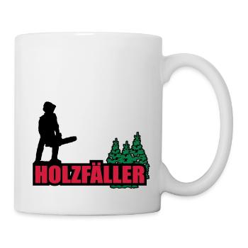 holzfäller - Tasse - Weiß - Rechts