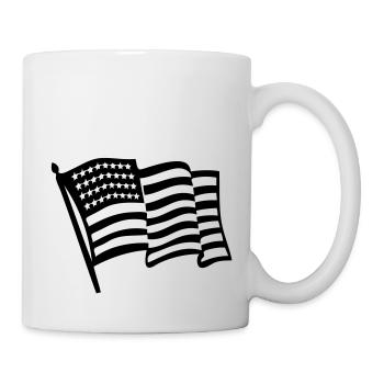 amerika deutschland fahne - Tasse - Weiß - Rechts