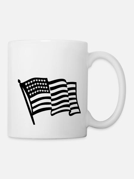 amerika deutschland fahne - Tasse - Weiß