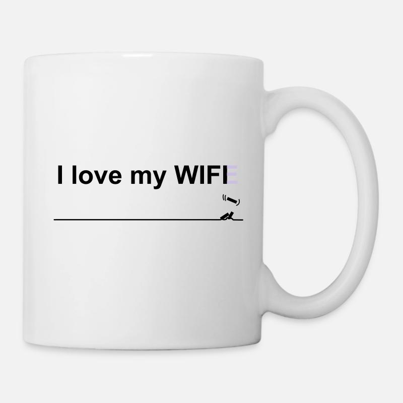 I love my wifi wife - Mug blanc - blanc