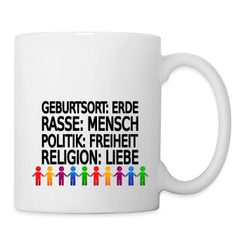 Gegen Rassismus - Tasse - Weiß - Rechts