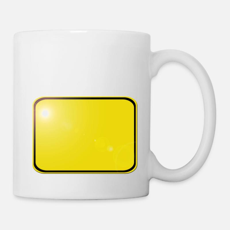 Plaine Ortsschild, simple - faire vous-même - Mug blanc - blanc