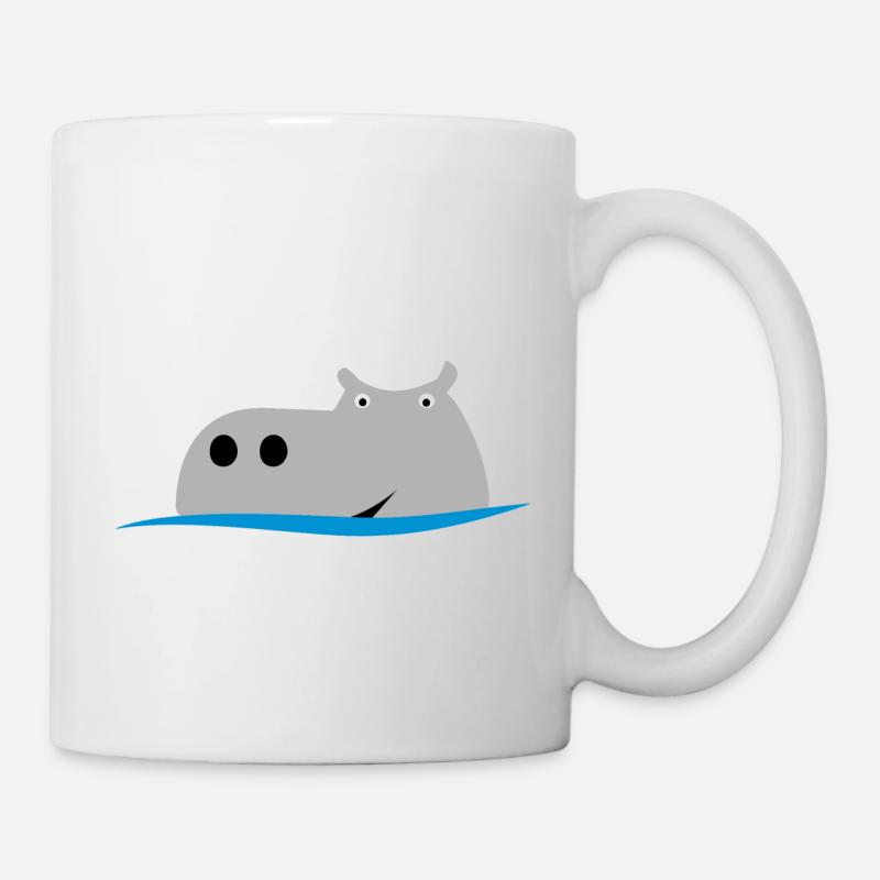 Hippopotames - Mug blanc - blanc