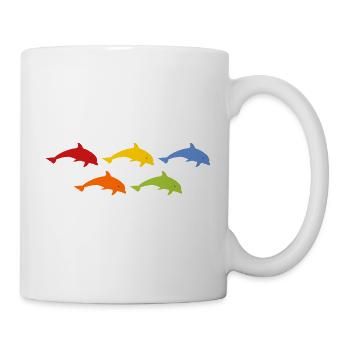 Delfine - Tasse - Weiß - Rechts