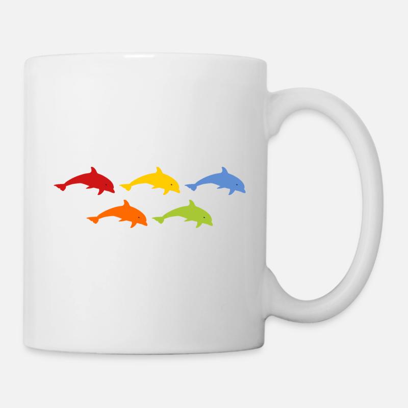 Delfine - Tasse - Weiß