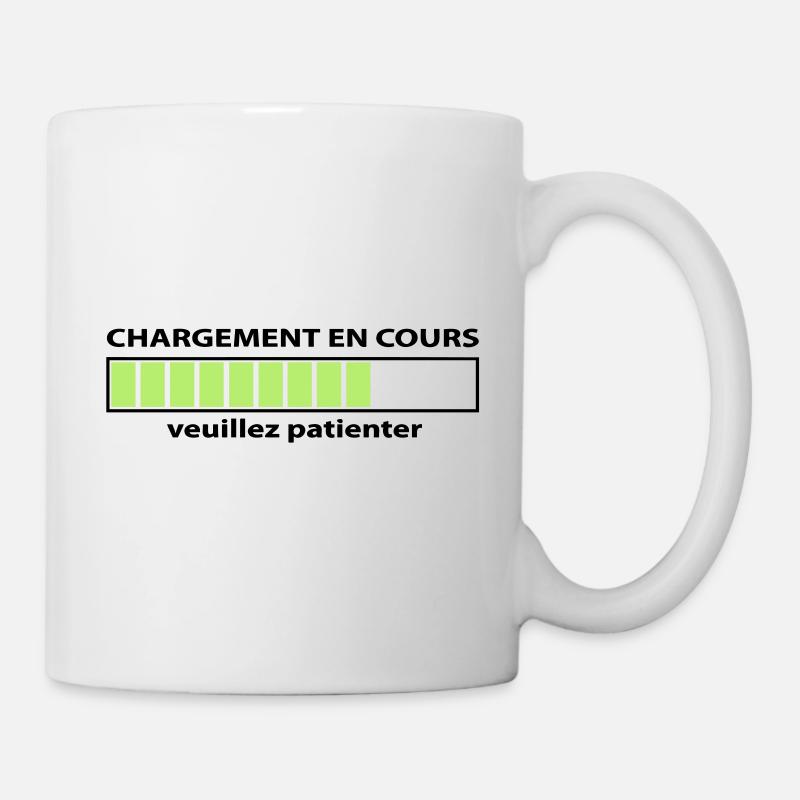 Chargement en cours, loading pour geek. - Mug blanc - blanc