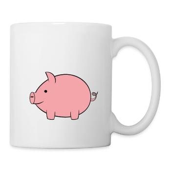Porc - Mug blanc - blanc - Droite