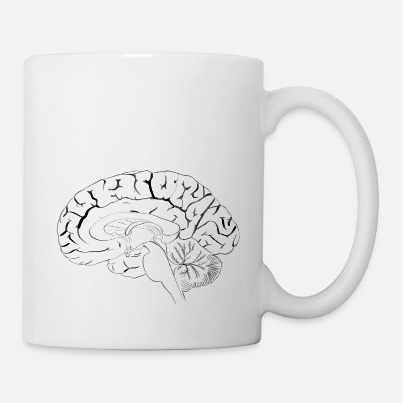Le cerveau dans la section anatomique - Mug blanc - blanc
