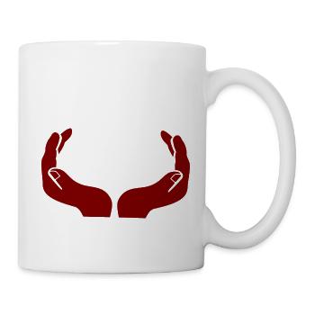 Haende rouge - Mug blanc - blanc - Droite