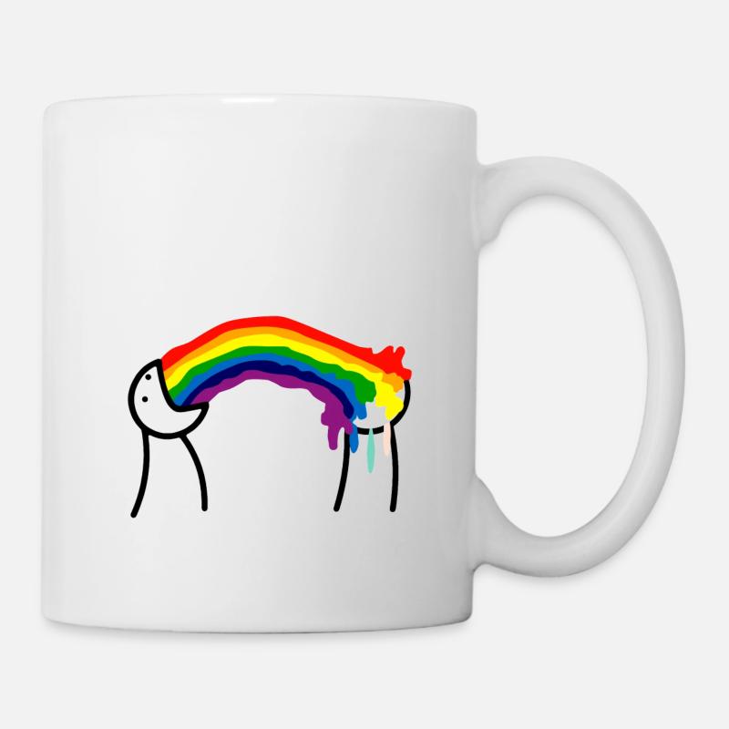 RAINBOW VOMIT - Mug - white