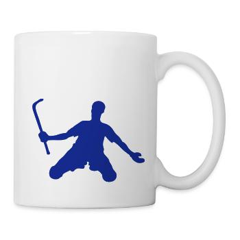 Rollhockey Silhouette Spieler4 - Tasse - Weiß - Rechts