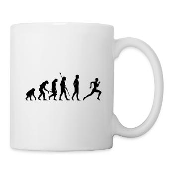 Running Evolution - Laufen Sprinten Marathon - Tasse - Weiß - Rechts