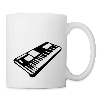 keyboard music piano music instrument - Mug - white - Right