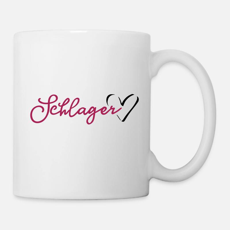 Schlager Herz Schlagerherz - Tasse - Weiß