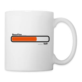besoffen - Tasse - Weiß - Rechts