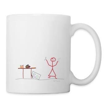 Craft stick figure, hobby leisure decoration - Mug - white - Right