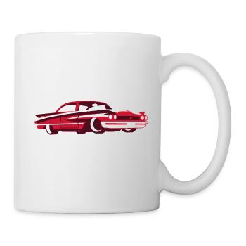 Old-School Coupe Vintage-Look - Tasse - Weiß - Rechts