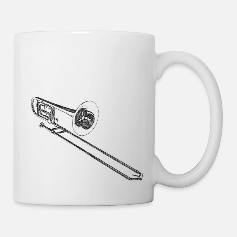 trombone - Mug blanc - blanc