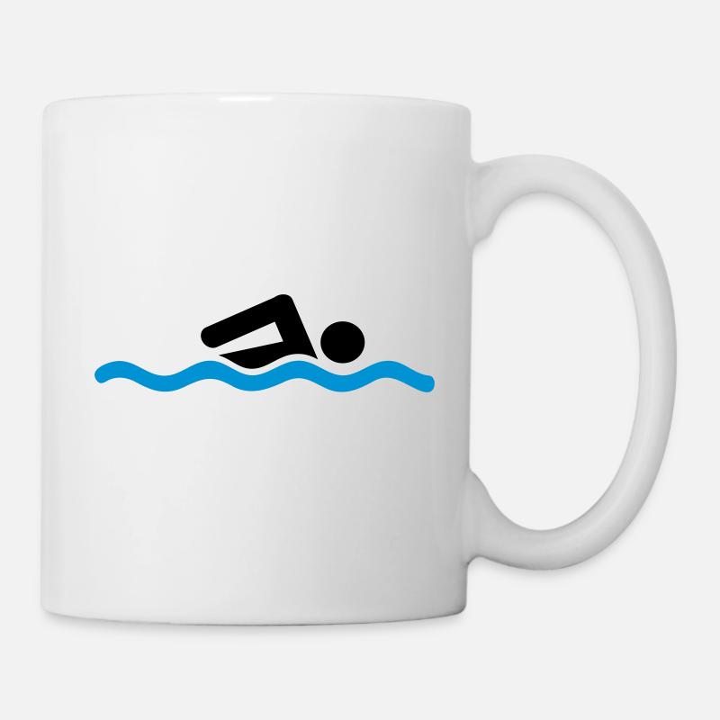 swimming - Tasse - Weiß