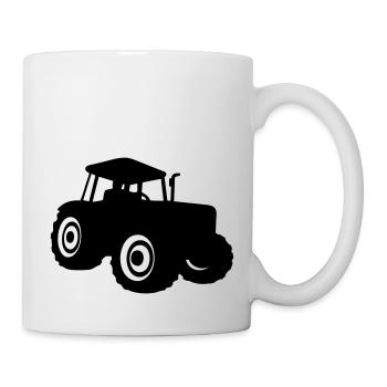 tracteur agricole pour ferme fermier - Mug blanc - blanc - Droite